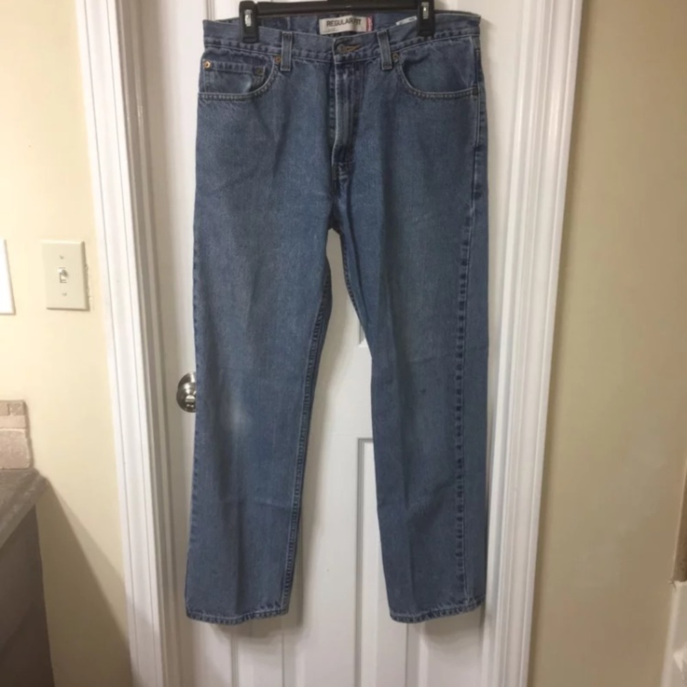 light blue men’s levi’s jeans 505 regular fit